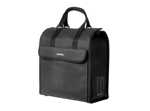 Basil Mira Shopper Sideveske Sort, 18 ltr, Vanntett trekk 
