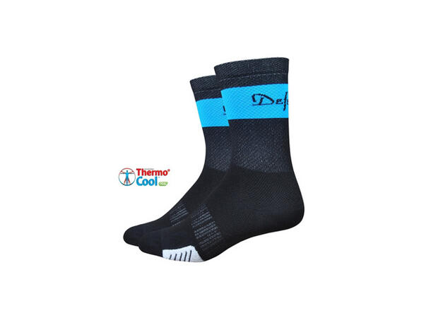DeFeet Cyclismo Sykkelsokker Svart/Blå S 