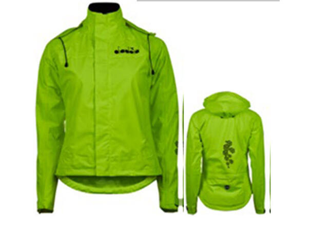 Diadora Ultra Rain Regnjakke Dame Neon gul, Vanntett og Vindtett 