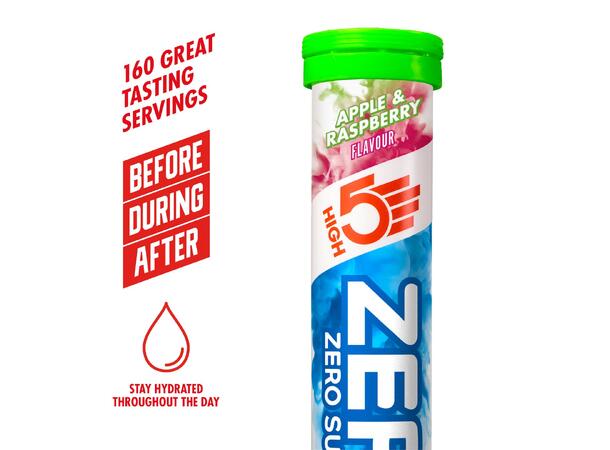 HIGH5 Zero Eple/Bringebær 80gr - 20 tabletter 