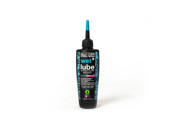 Muc-Off Bio Wet Lube 120ml For våte forhold, Dryppflaske 