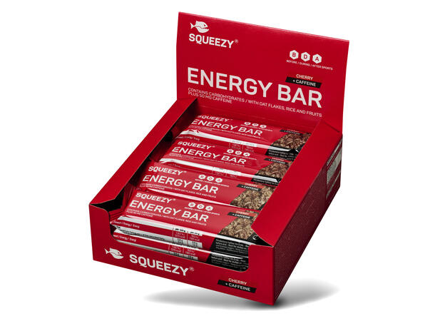 Squeezy Super Energy Bar Cherry/koffein - 50g 
