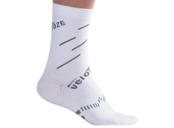 Velotoze Active Sokker Hvit/Grå L-XL 