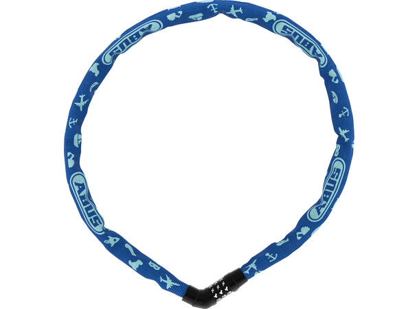 Abus 4804 Combo Kjettinglås m/kode Blå, Symbol Kode, 75cm, Level 3 