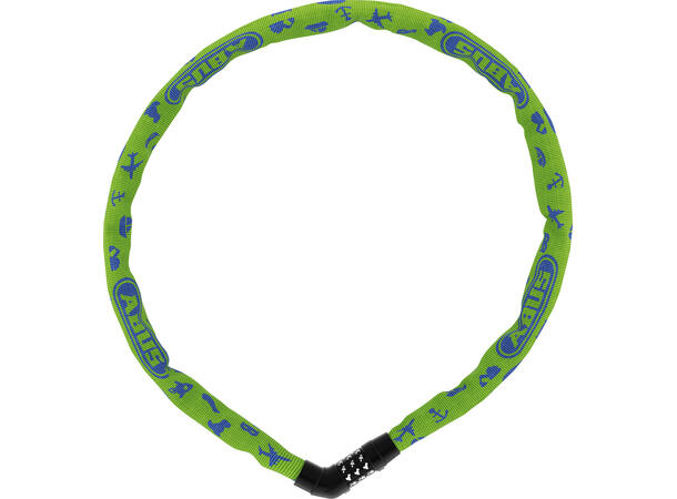 Abus 4804 Combo Kjettinglås m/kode Lime, Symbol Kode, 75cm, Level 3 