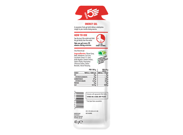 High5 EnergyGel Sitrus, 40gr Sitrus - 40gr 