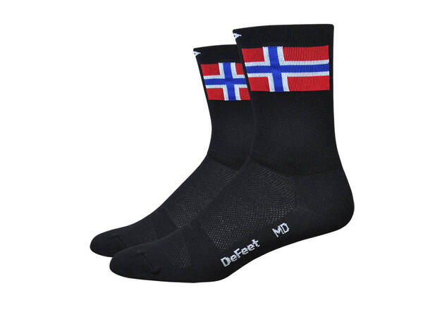 DeFeet Aireator Norway Flag Sokker Sort Str. S 