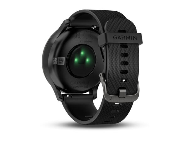 Garmin Vivomove HR Sport - Sort Svart med svart silikonrem, Str.L 