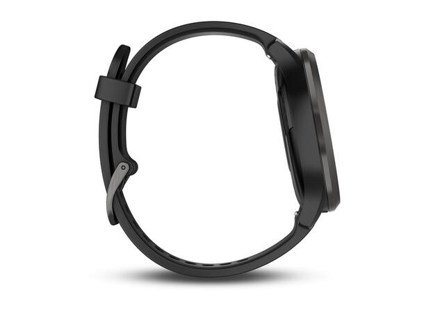 Garmin Vivomove HR Sport - Sort Svart med svart silikonrem, Str.L 