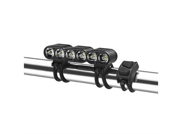 Gemini TITAN 2500 OLED Frontlykt 2500L, 6000K LED, remote, 4000mAh, 320gr 