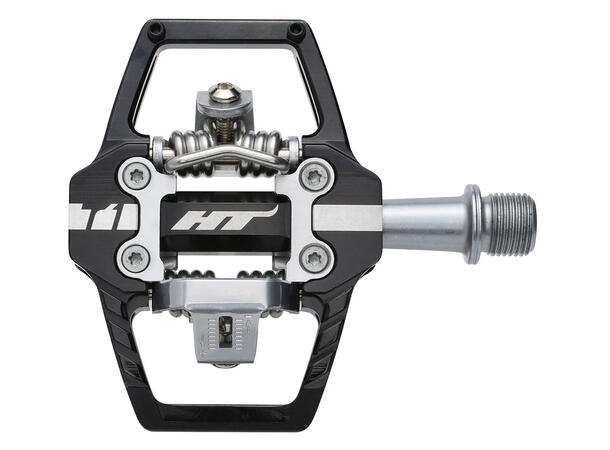 HT T1-SX BMX Pedaler Sort Alu, 4-pins, m/cleats, 368gr 