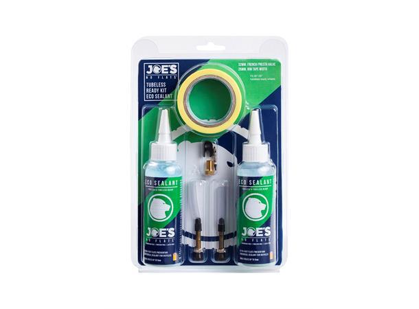 Joe's ECO Tubeless Sett 25mm 26-29", 2x125ml, 2 x Ventiler, Tape 