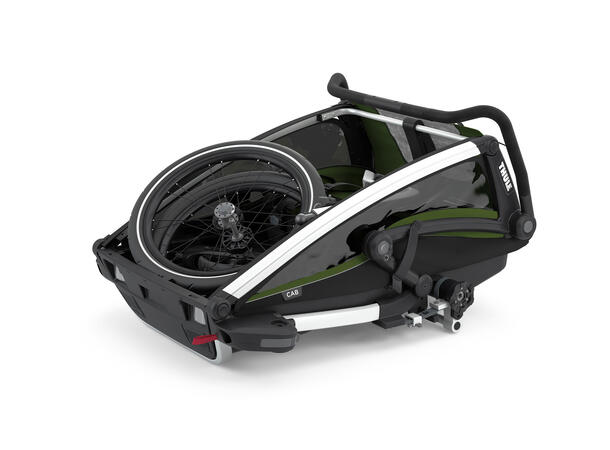 Thule Chariot Cab2 Sykkelvogn Cypres Green, m/sykkelsett og trillesett 