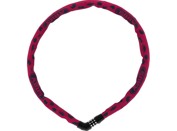 Abus 4804 Combo Kjettinglås m/kode Rosa, Symbol Kode, 75cm, Level 3 