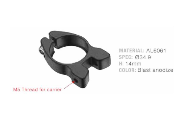 Giant Bagasjebrettfeste Setepinne For 34,9mm rammerør (MR Control) 