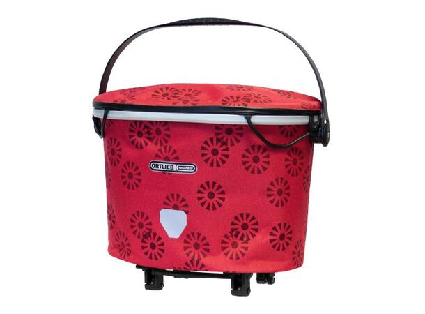 Ortlieb UP-Town Rack Design Floral/Rød, 17,5 L 