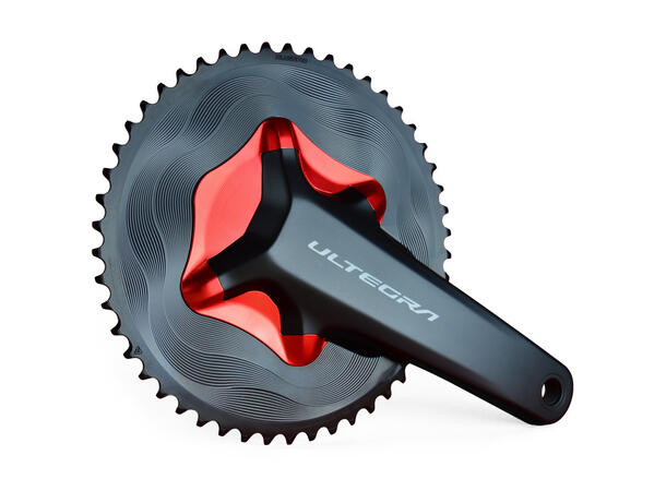 ALUGEAR Aero Kit Ultegra 2x12s Black 54/40T kjedehjul + Aero Cover og Bolter 
