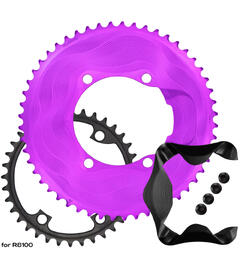 ALUGEAR Upgrade Aero Kit Ultegra 2x12s 54/40T kjedehjul + Aero Cover og Bolter