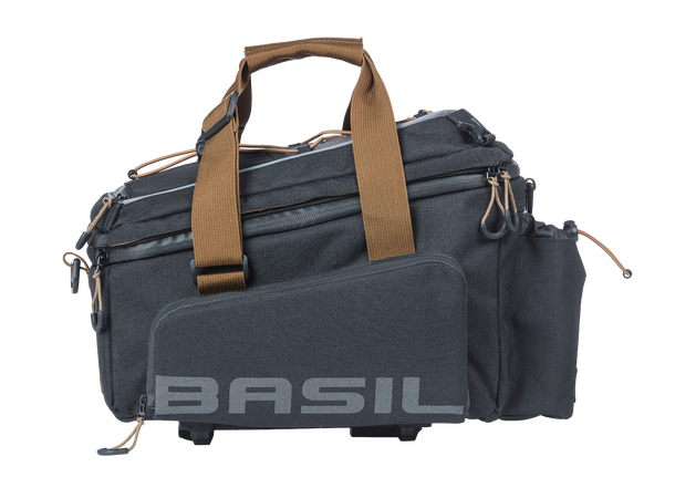 Basil Miles XL P MIK Bagasjebrett Veske 9-36L, Vanntett (IPX3), ink MIK plate 