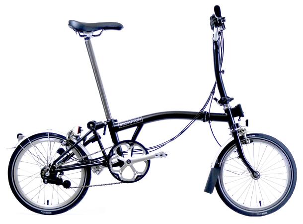 Brompton H4R Sammenleggbar sykkel 4 gir, 12,3kg, stålramme, Black 