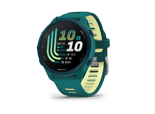 Garmin Forerunner 170 Music Blågrønn med blågrønn/sitronfarget rem 