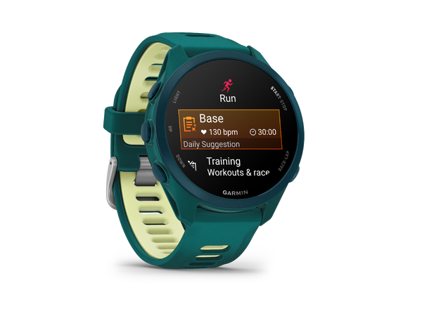 Garmin Forerunner 170 Music Blågrønn med blågrønn/sitronfarget rem 
