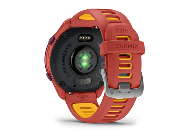Garmin Forerunner 170 Music Rødrosa med rødrosa/mangofarget rem 