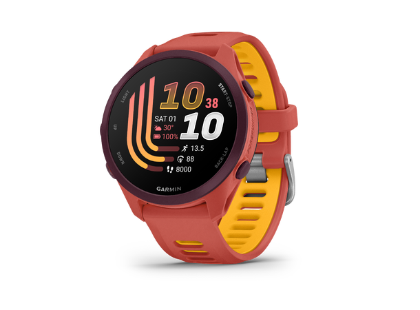 Garmin Forerunner 170 Music Rødrosa med rødrosa/mangofarget rem 
