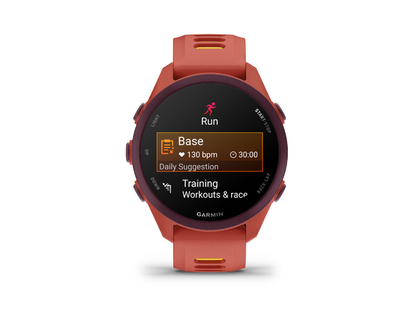 Garmin Forerunner 170 Music Rødrosa med rødrosa/mangofarget rem 
