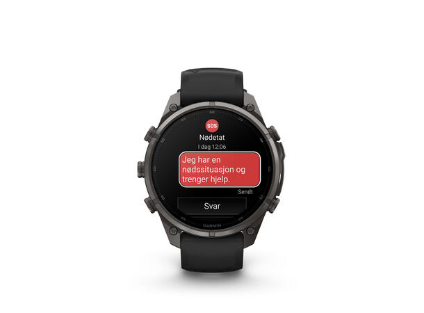 Garmin fenix 9 Pro inReach 47mm Karbongrå DLC-titan - sort/steingrå 