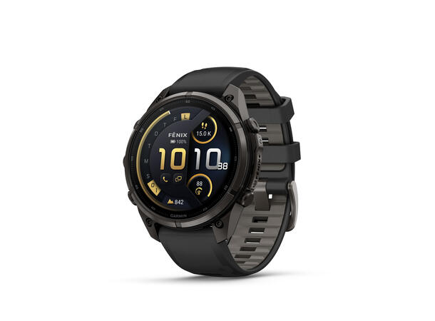 Garmin fenix 9 Pro inReach 47mm Karbongrå DLC-titan - sort/steingrå 