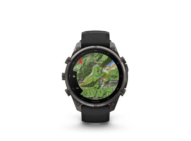Garmin fenix 9 Pro inReach 47mm Karbongrå DLC-titan - sort/steingrå 
