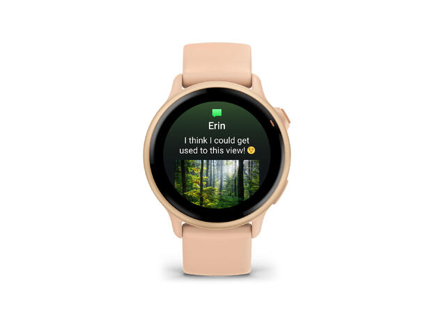 Garmin vivoactive 6 Metallisk rosa, rosa daggry-farget rem 
