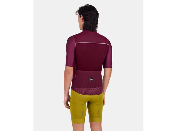Santini RTR Vindtett vest, Burgunder Bugunder str. S 