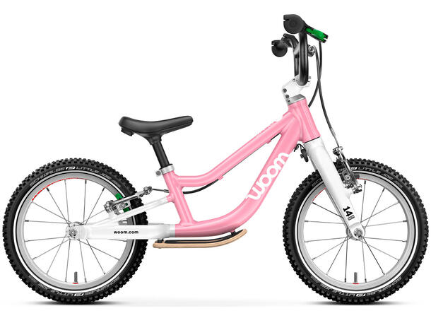 Woom Go 1 Plus 14" Barnesykkel Pink 