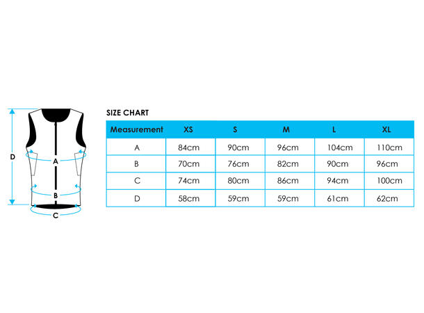veloToze Innendørs sykkelvest M 