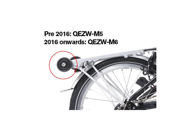 Brompton Eazy Wheels - 5mm hull Til bagsajebrett - Før 2016 