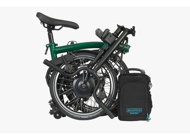 Brompton H4R Sammenleggbar EL-Sykkel 4 gir, 18,3kg, Racing Green, Med Bærer!! 