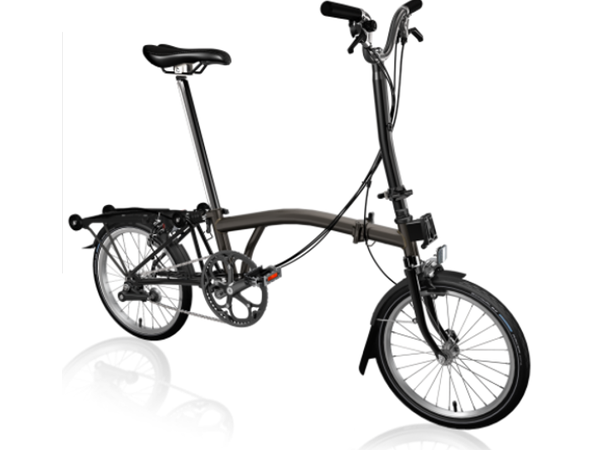 Brompton H6R C-Line Sammenleggbar 6 gir, 12,3kg, Black Laquer 