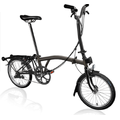 Brompton H6R C-Line Sammenleggbar 6 gir, 12,3kg, Black Laquer