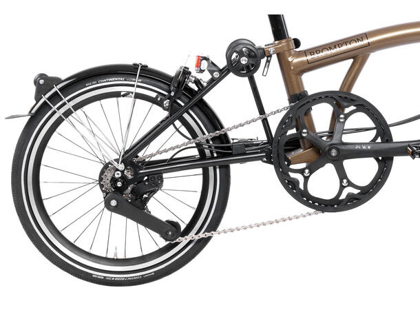 Brompton S12L Sammenleggbar Sykkel 12 gir, 10,5 kg, Titan bakramme/gaffel 