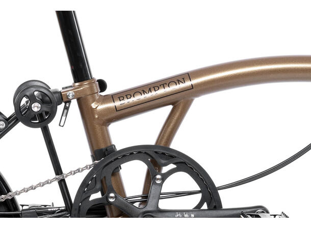 Brompton S12L Sammenleggbar Sykkel 12 gir, 10,5 kg, Titan bakramme/gaffel 