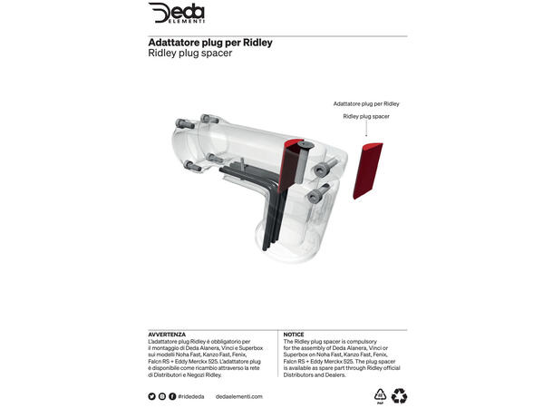 Deda Alanera & Superbox Top cover For Ridley Falcn 