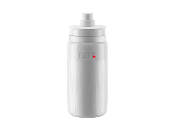 Elite Fly Tex 550ml Sykkelflaske Hvit/Grå, 54g 