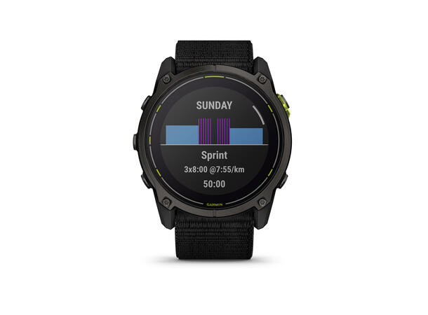 Garmin Enduro 3 Karbongrå DLC-titan, sort UltraFit-nylon 