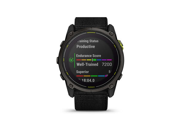 Garmin Enduro 3 Karbongrå DLC-titan, sort UltraFit-nylon 