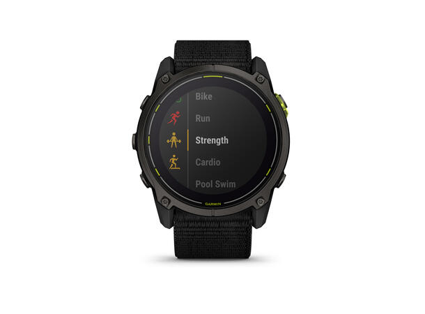 Garmin Enduro 3 Karbongrå DLC-titan, sort UltraFit-nylon