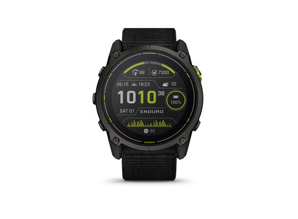Garmin Enduro 3 Karbongrå DLC-titan, sort UltraFit-nylon 