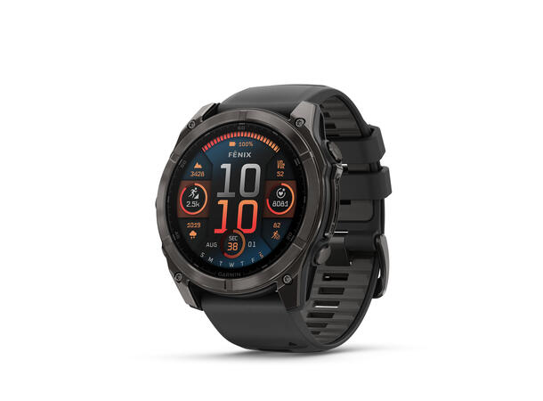 Garmin Fenix 8, 51 mm Sapphire, Karbongrå DLC-Titan