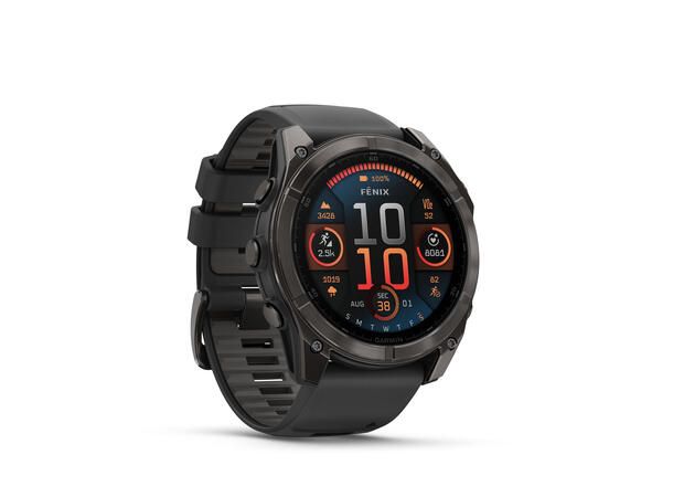 Garmin Fenix 8, 51 mm Sapphire, Karbongrå DLC-Titan